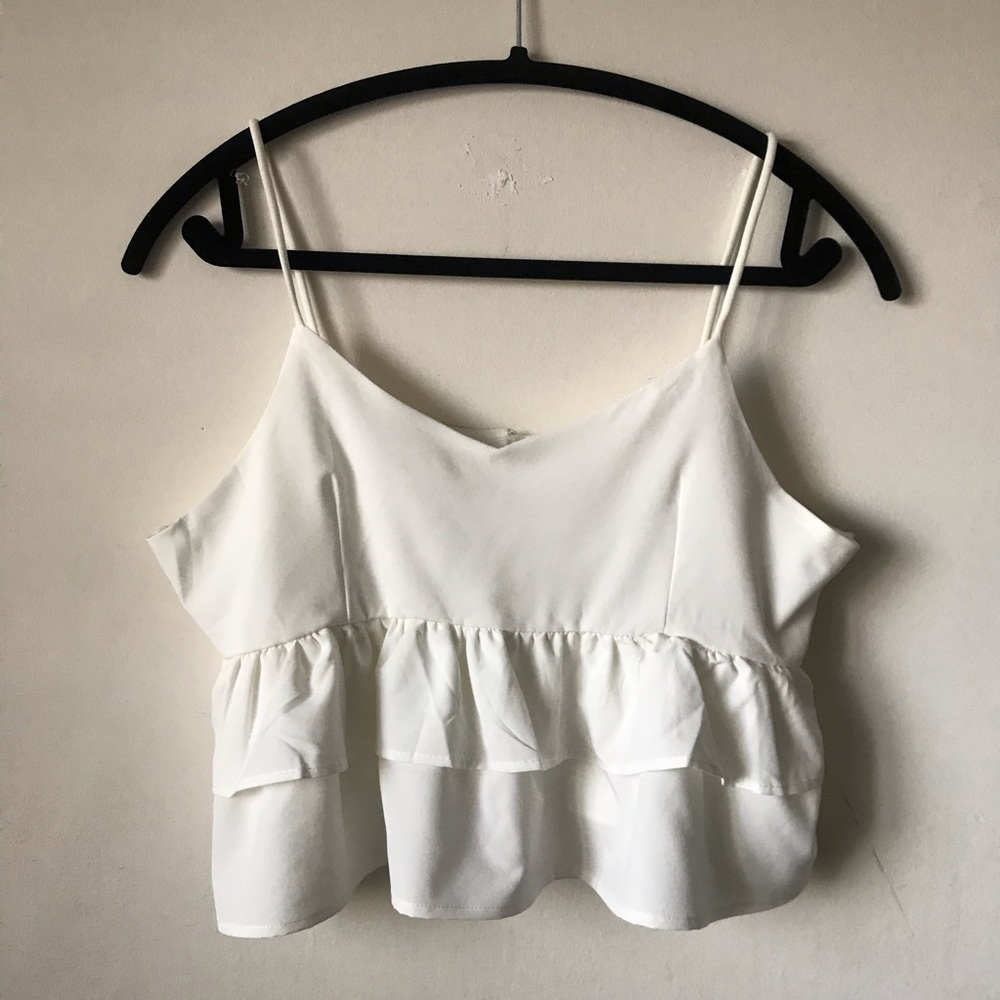 Tiered Ruffled Cropped Cami